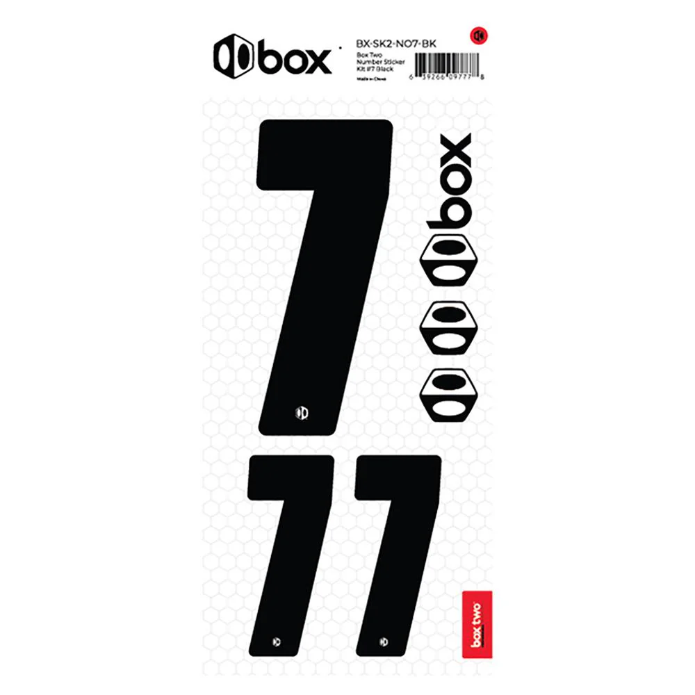 Box Two Number Sticker Kit - Black - Image 2