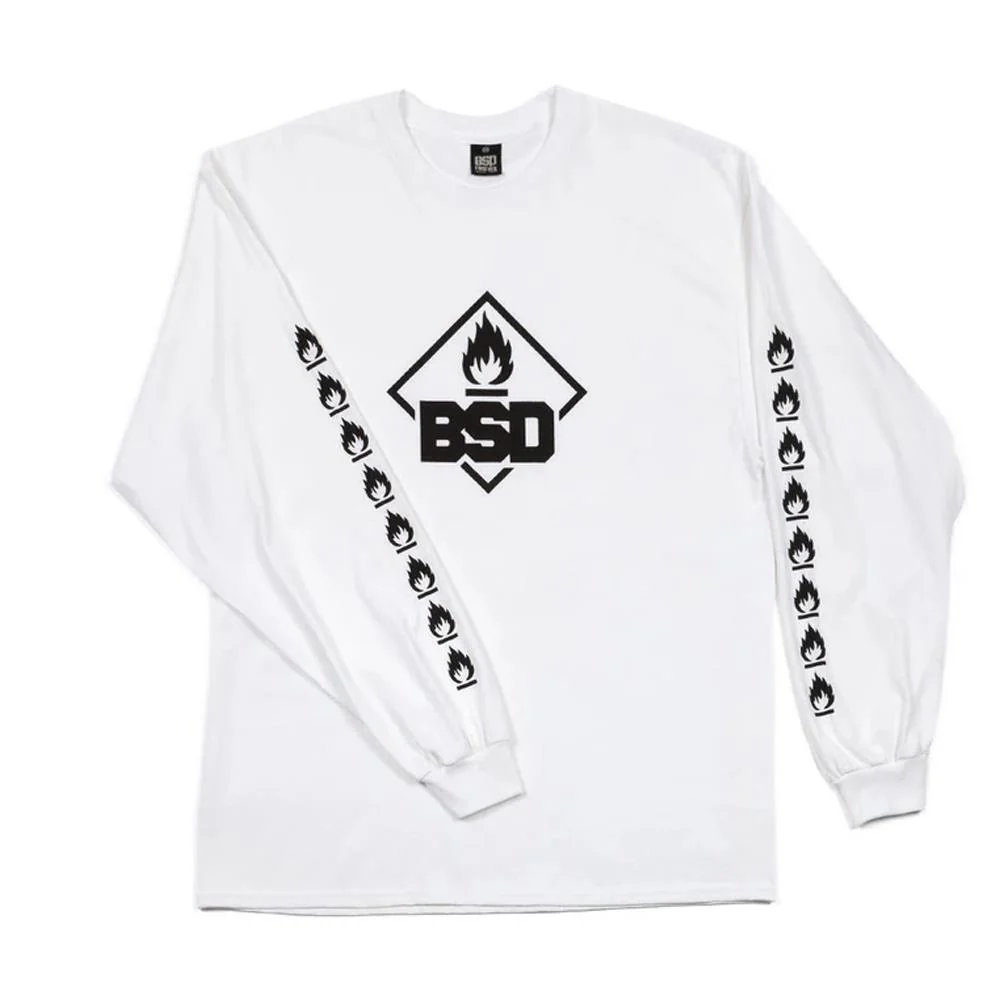 BSD Roastin Long Sleeve T-shirt - White