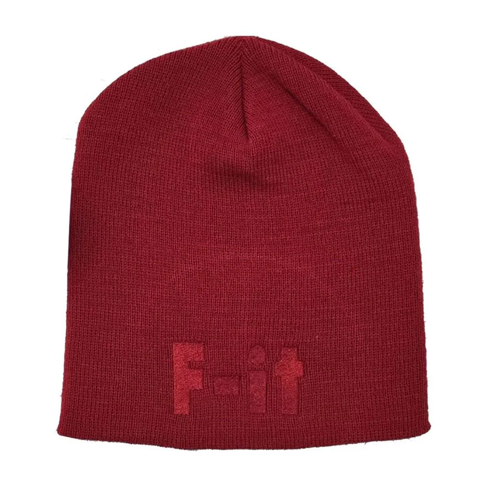 Fit 8" Uncuffed F-IT Beanie - Red