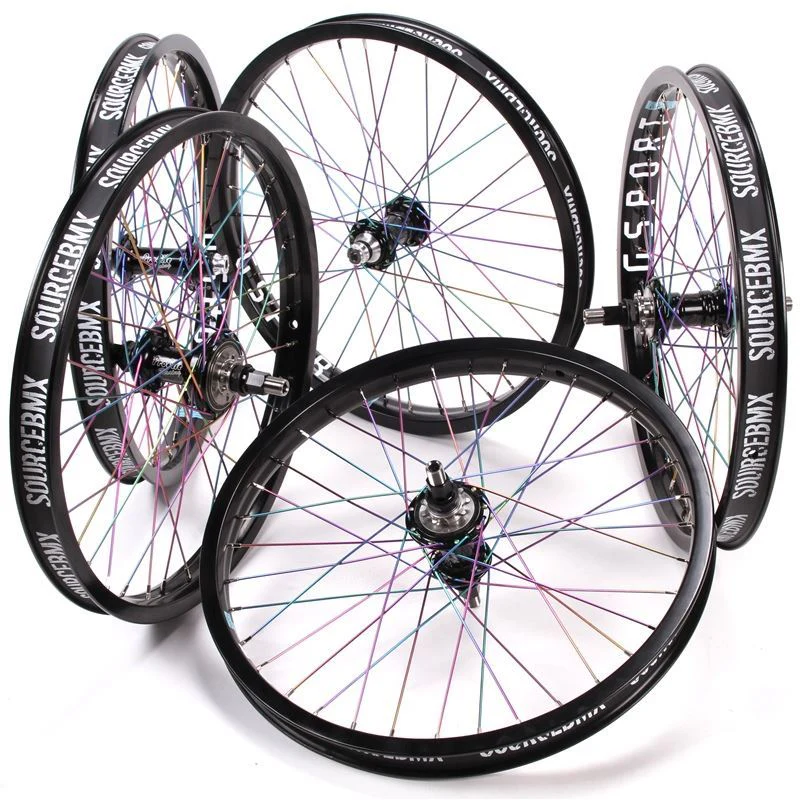 Profile Elite Front Female Wheel - Titanium Upgrade - Black/Rainbow - Image 2