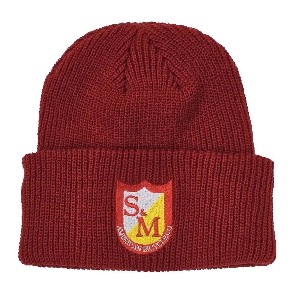S&M Ribbed Cuffed Beanie - Red