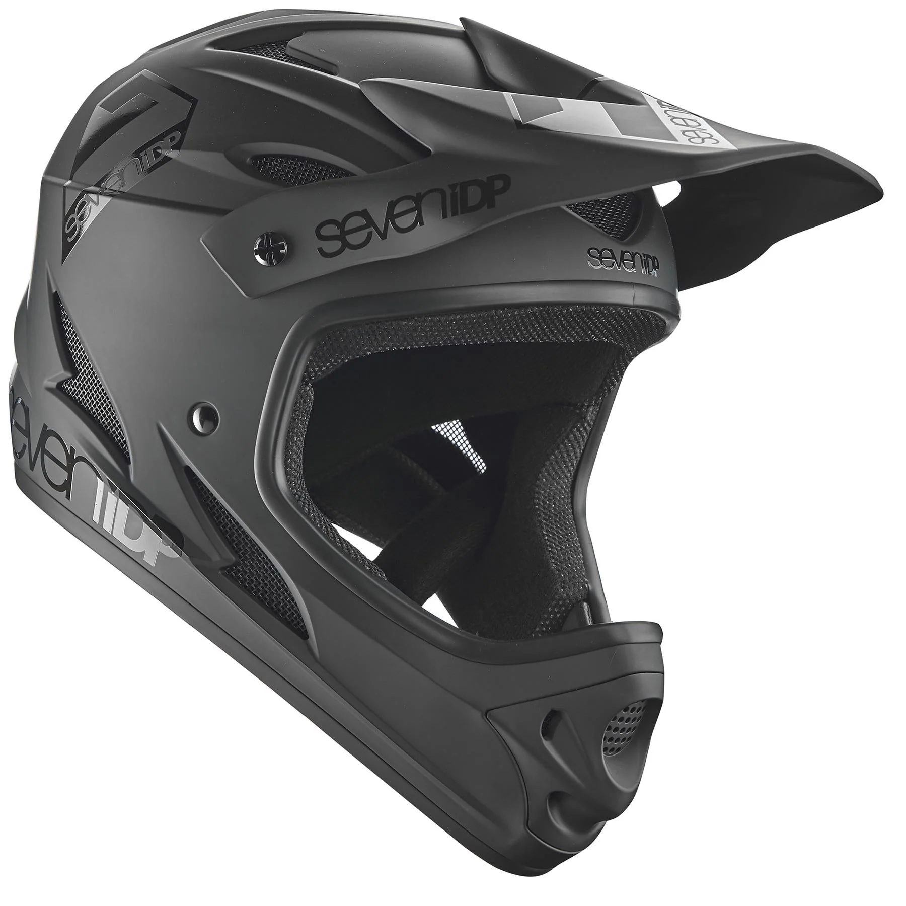 Seven iDP M1 Race Helmet - Matt Black/Gloss Black - Image 3