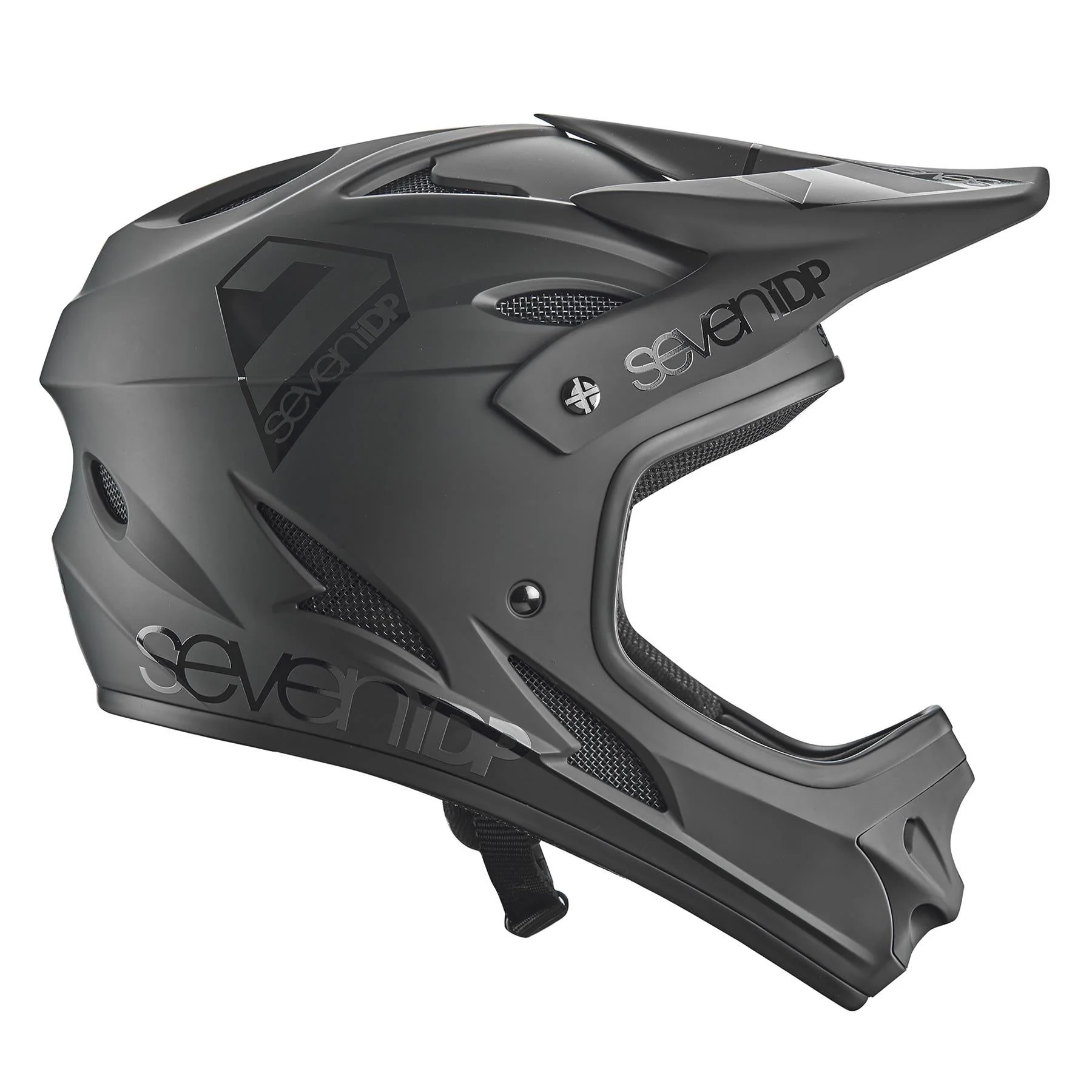 Seven iDP M1 Race Helmet - Matt Black/Gloss Black - Image 6
