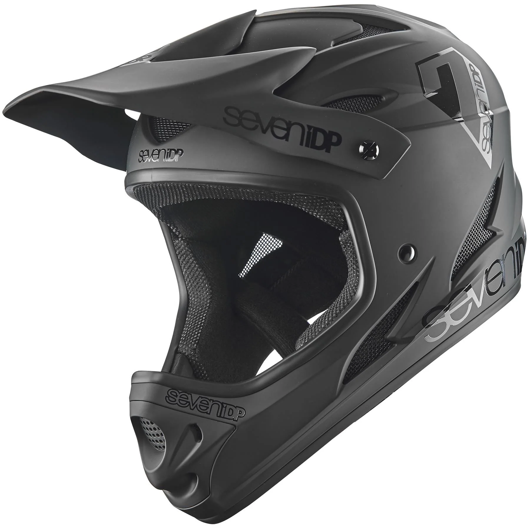 Seven iDP M1 Race Helmet - Matt Black/Gloss Black - Image 7