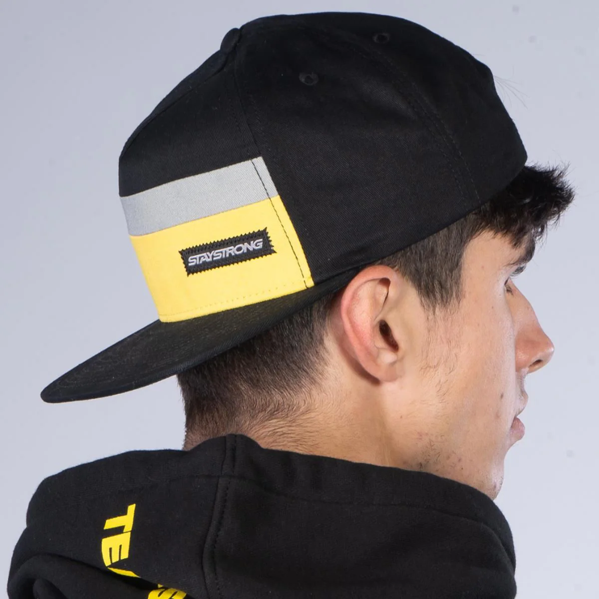 Stay Strong Block Snapback - Black/Yellow - Image 2