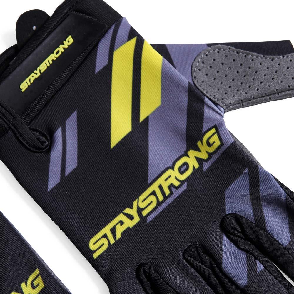 Stay Strong Multi Chevron Youth Gloves - Black/Yellow - Image 3