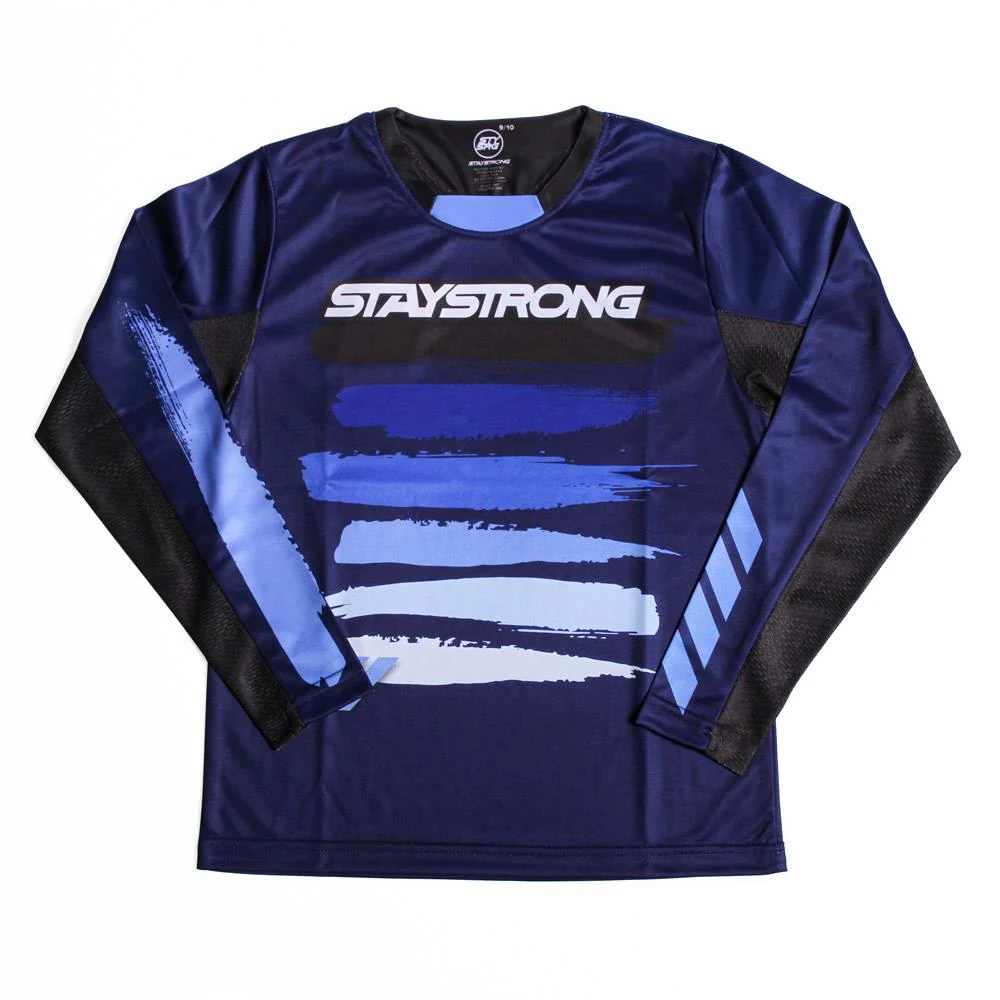 Stay Strong Paint Youth Race Jersey - Navy - Image 4