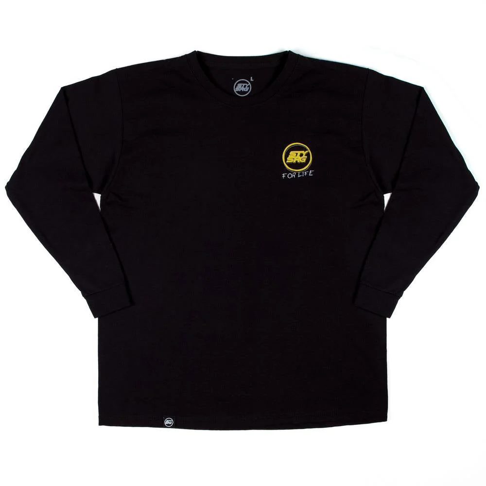 Stay Strong Scribble Long Sleeve Youth T-Shirt - Black - Image 2