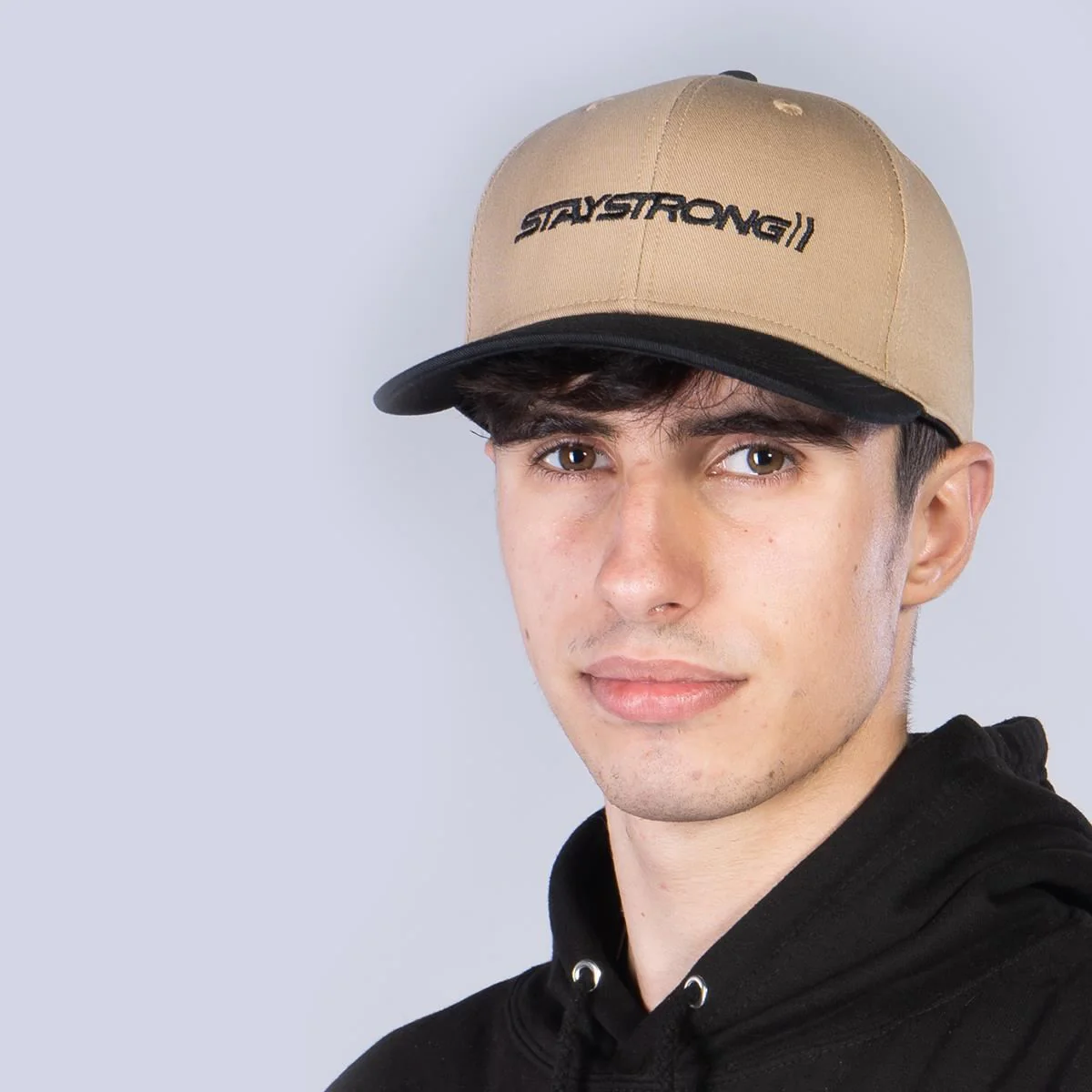 Stay Strong Staple Snapback - Black/Tan - Image 2