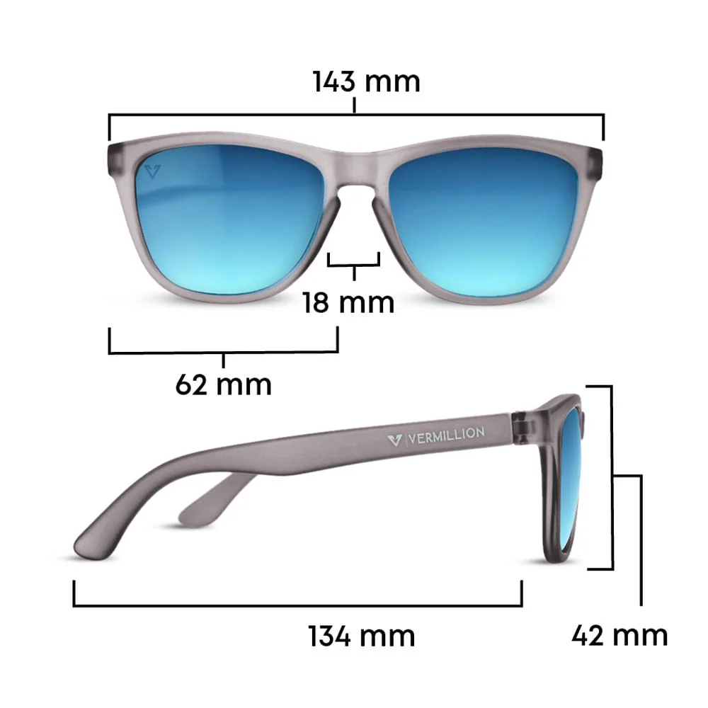 Vermillion Endy Sunglasses - Daniel Sandoval Signature - Grey/Light Blue - Image 4