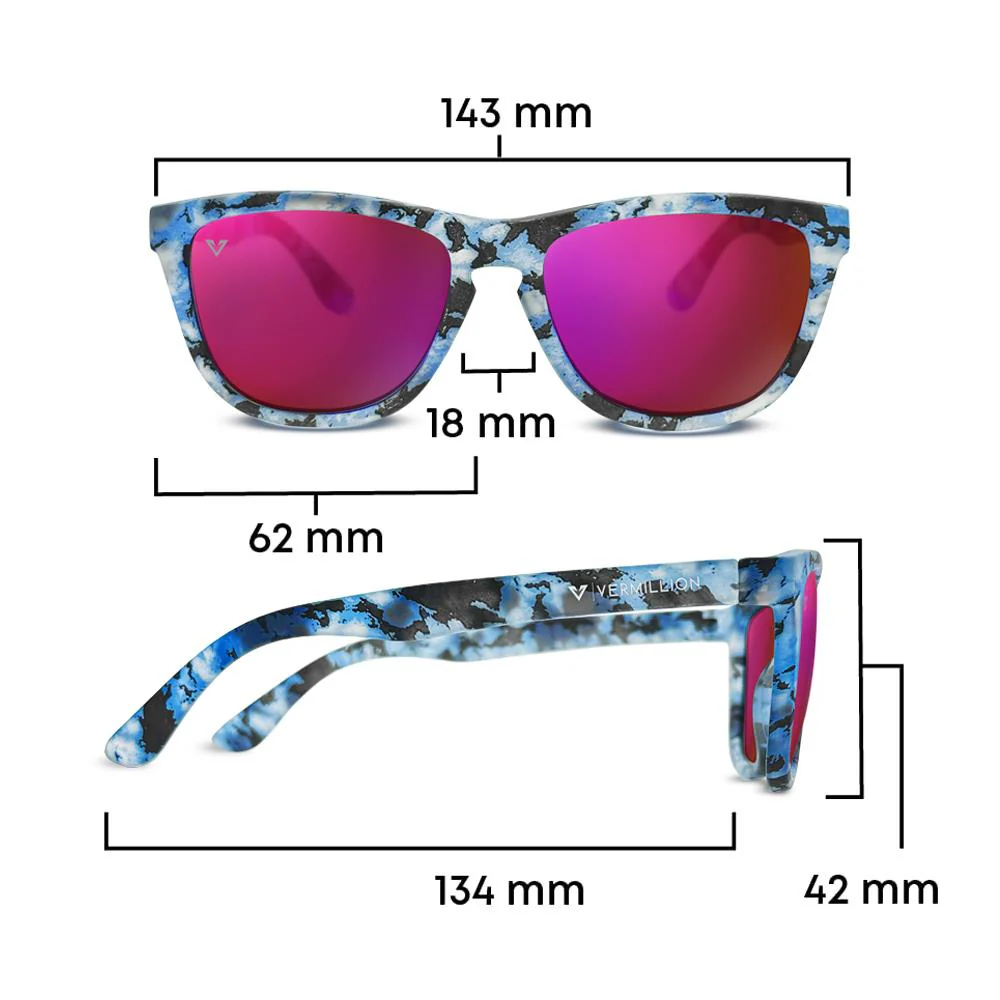 Vermillion Endy Sunglasses - Mike Varga Signature - Blue/Pink - Image 4